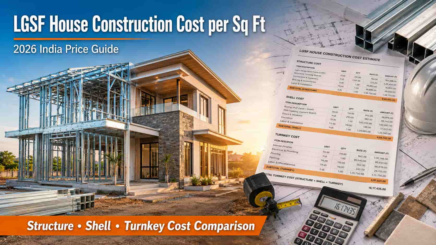 LGSF Construction Cost in India